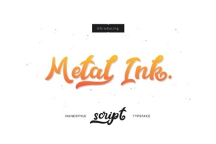 Enhance Your Craft with Metal Ink: A Clean Handwritten Font
