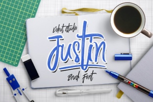 Justin Brush Font for Authentic Editorial Design
