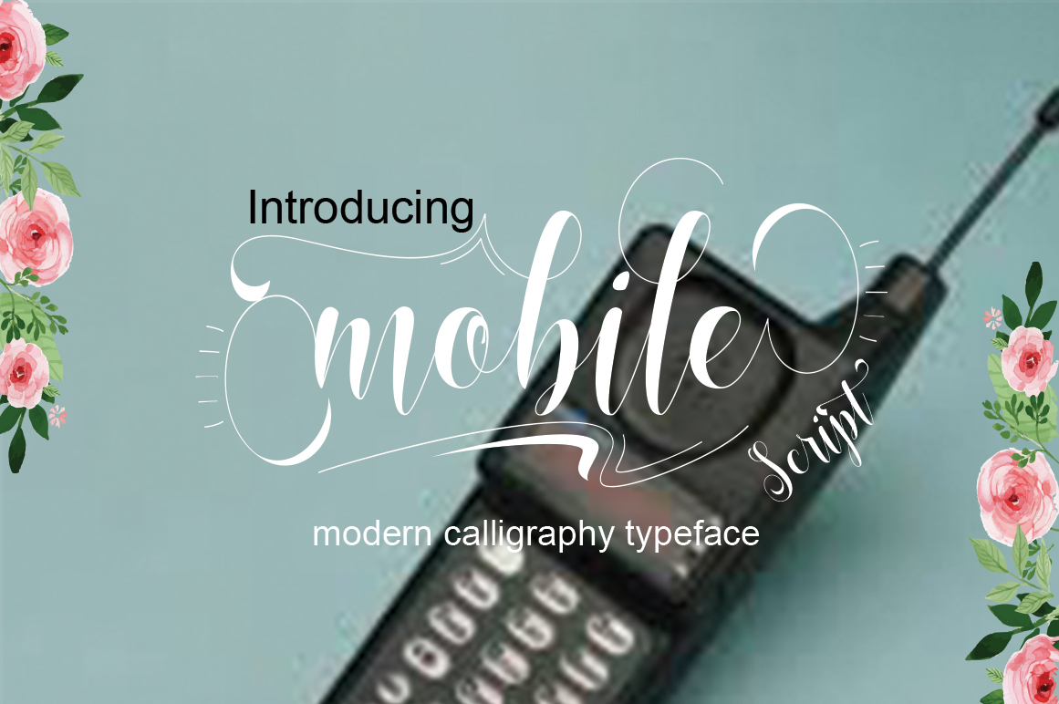 Mobile Font: Modern Calligraphy for Editorial Design