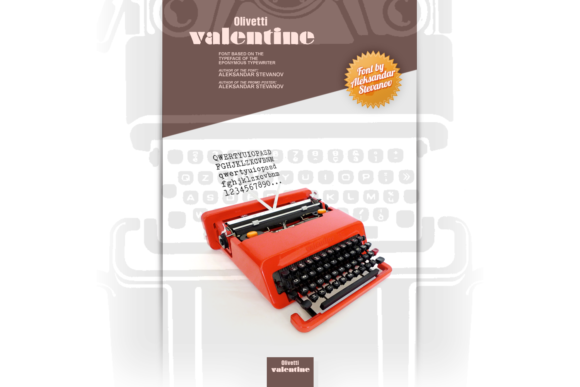 Olivetti Valentine Font for Retro Craft Projects